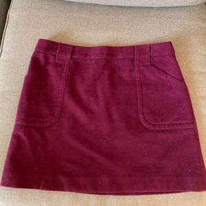 Purple wool mini skirt